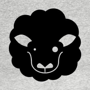 Black Fluffy Sheep double-sided T-Shirt